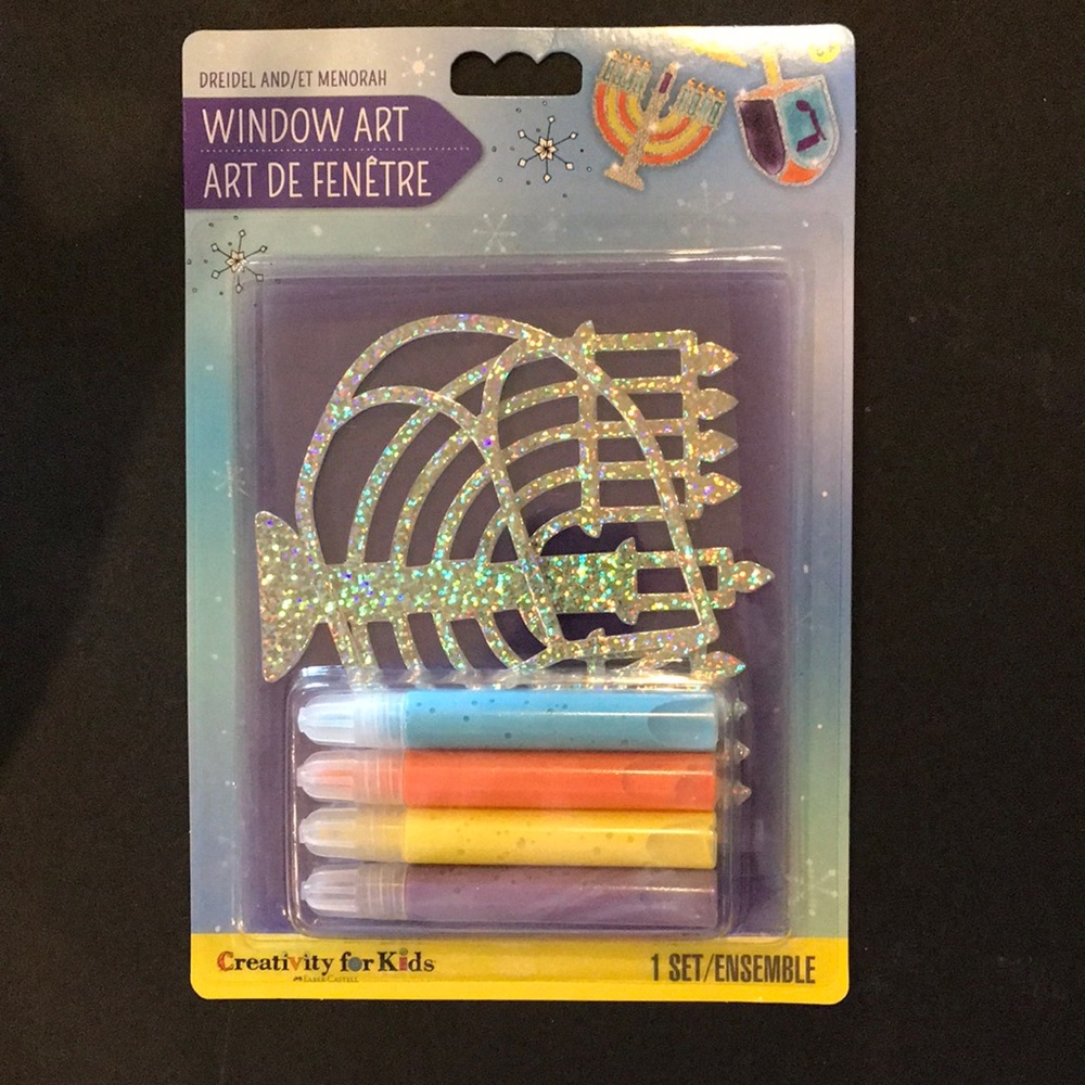 Hanukkah window art for kids